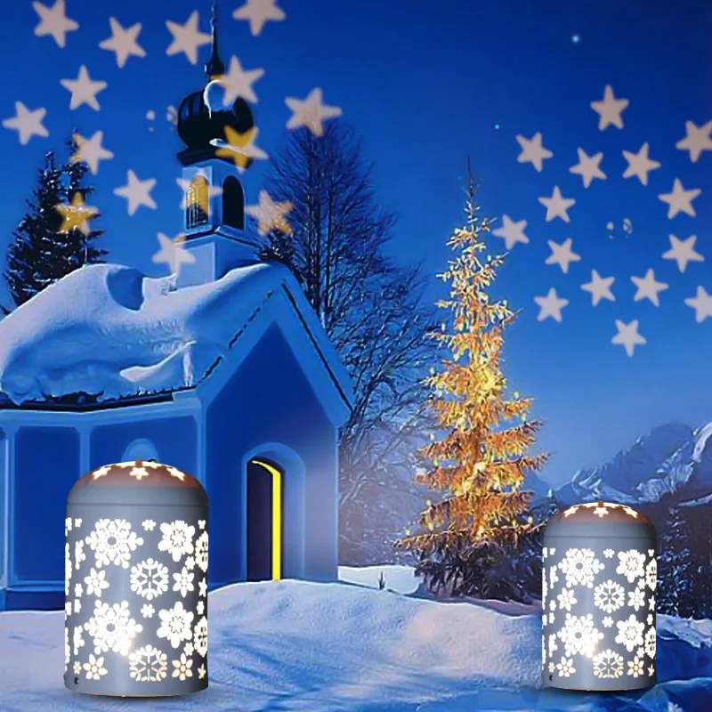 Moving Snowflake Lights White CHRISTMAS Projector Lights LED Landscape Projection Indoor Spotlights christmas ornaments