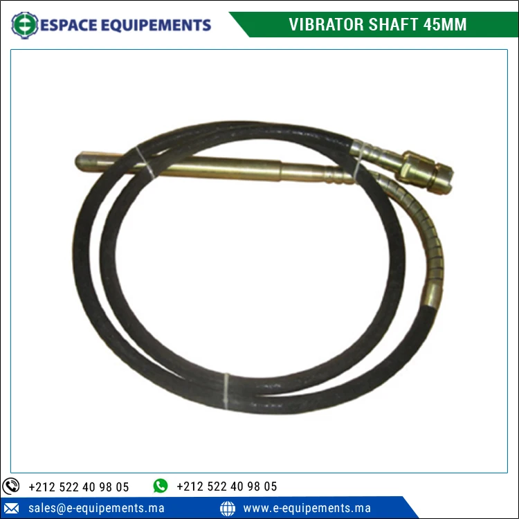 High Temperature Resistance and Anti Stretching Concrete Vibrator Shaft 45mm for Remove Bubbles on Concrete Pours