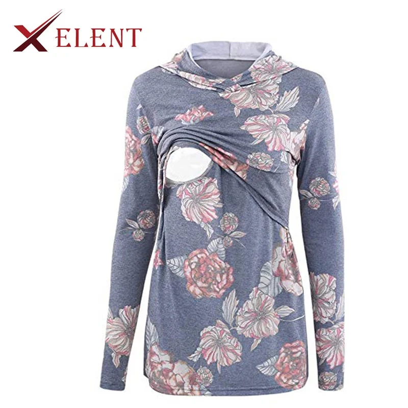  Top Quality Soft Maternity Casual Convenience Breastfeeding Hoodie For