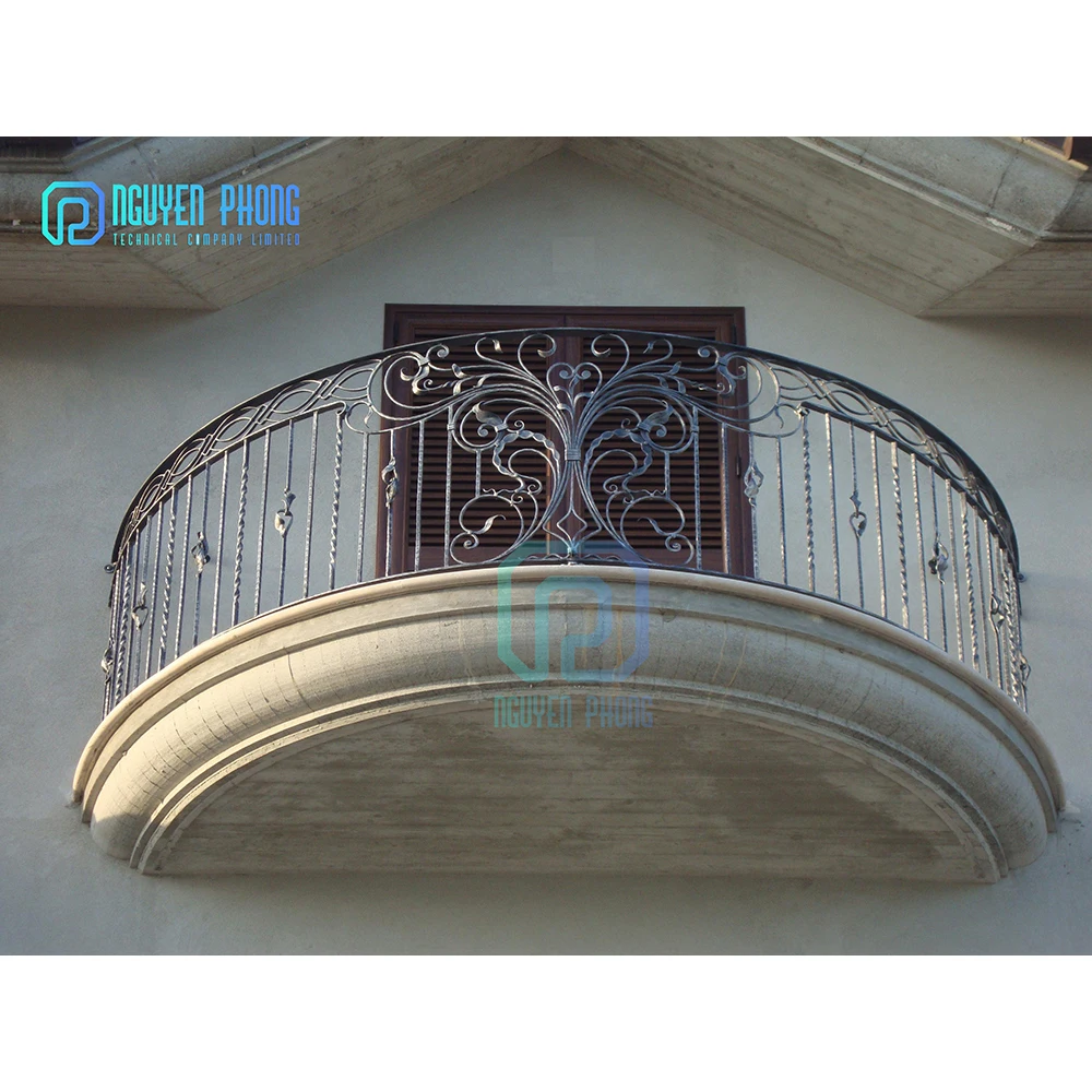 Special Offer Manufacturer Outdoor Decor Forging Wrought Iron Balcony Balustrade