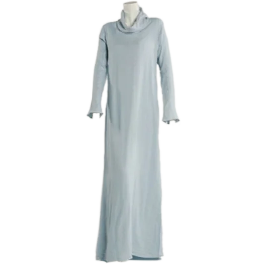 Designer and Fancy Cowl Neck Women Abaya in Cotton Knit with Option of Organic Cotton available in Beautiful Decent Colors