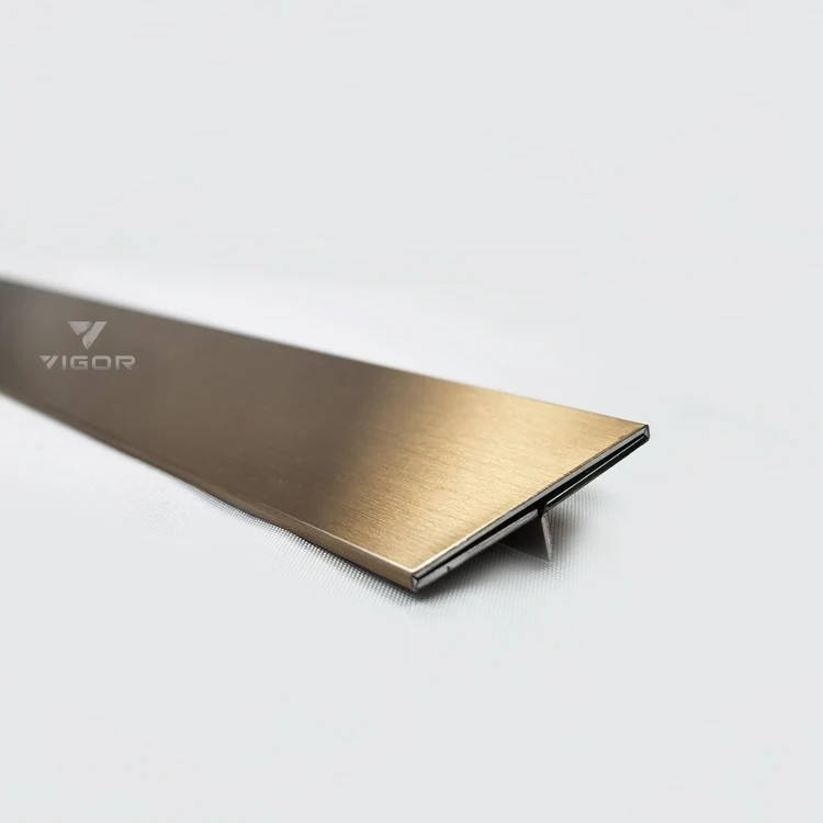 
Brushed coloured tile trim stainless steel decorative metal strips for furniture factory directly hairline finish steel 304 