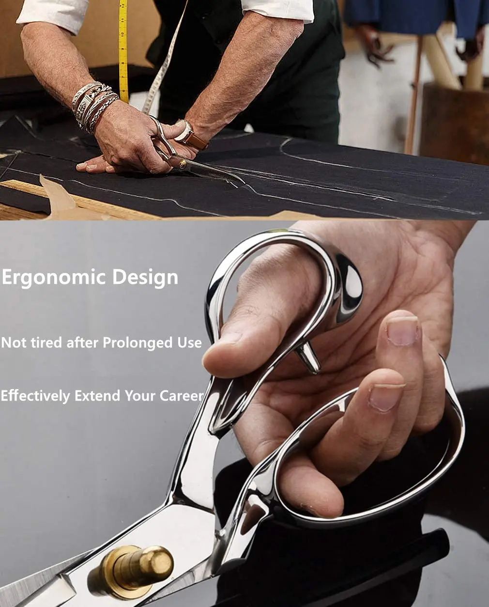 Tailor Scissors 12 inch - Professional Heavy Duty Industrial Strength Tailor Shears for Fabric Leather Sewing Best for Artists