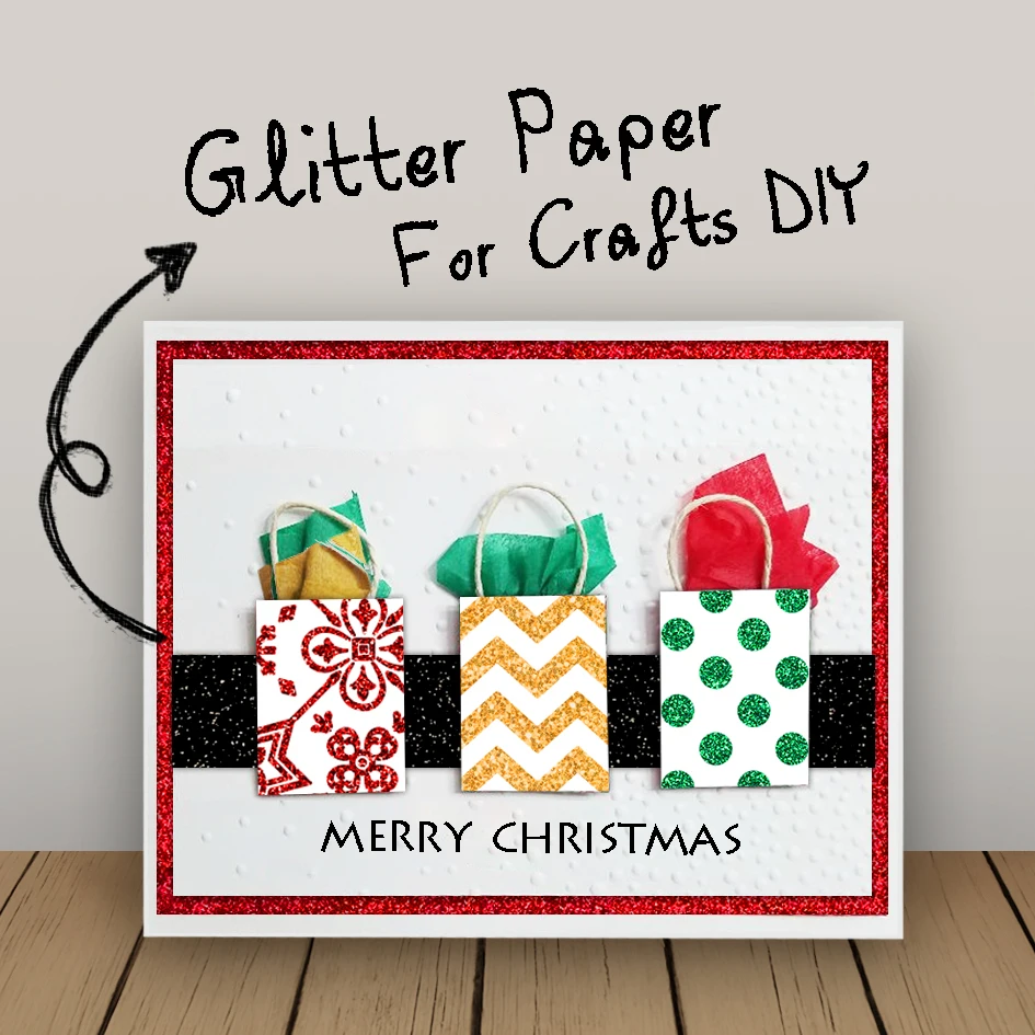 Newest Flower Flora  pattern glitter paper good quality Multi-color card stock for Crafts