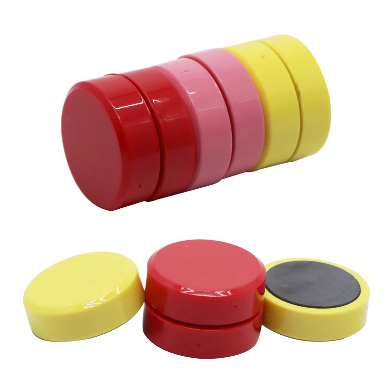 Colorful Rubber Plastic Encased Disc Round Ceramic Ferrite Magnet