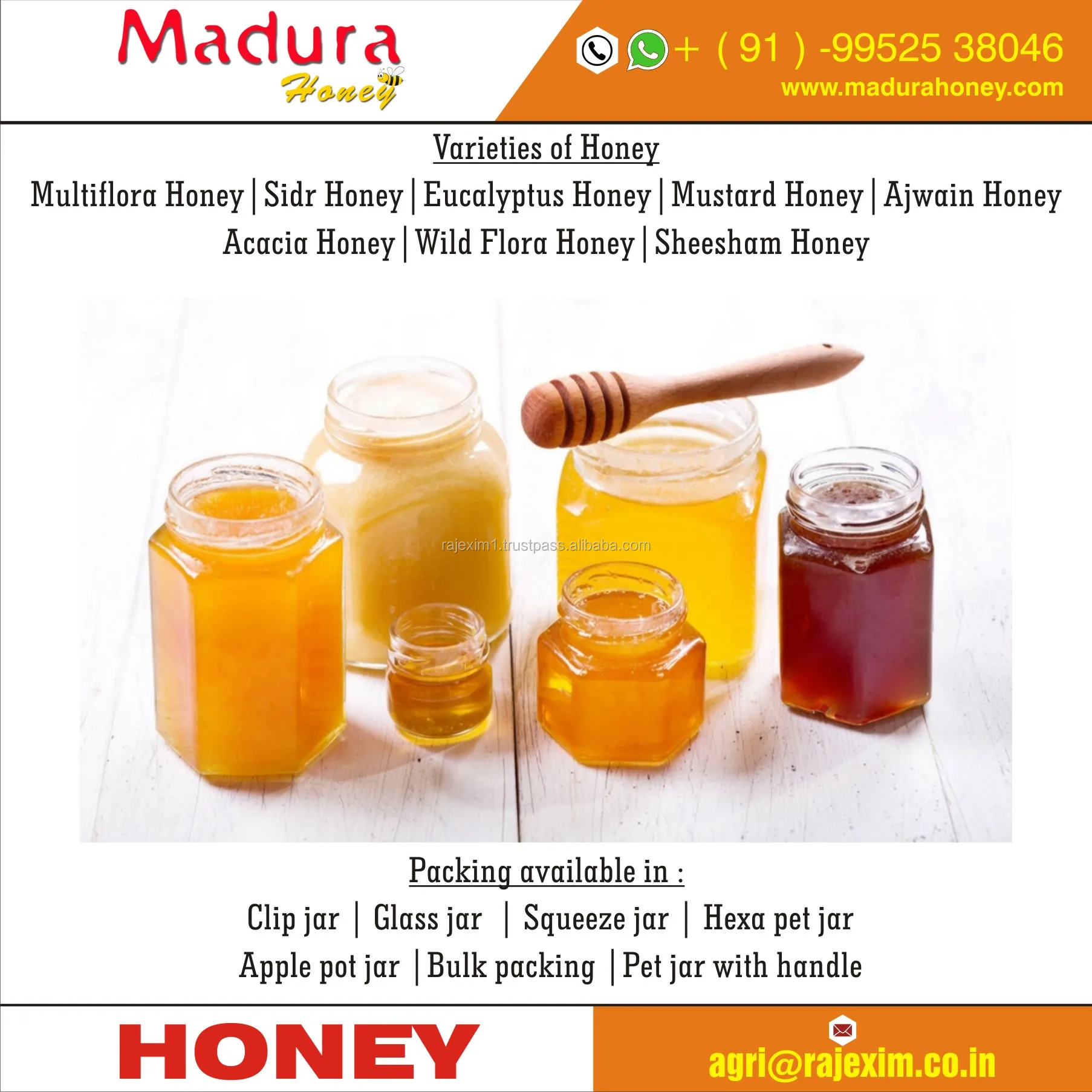 Eucalyptus honey supplier with 100% natural original honey with bulk and retail packing