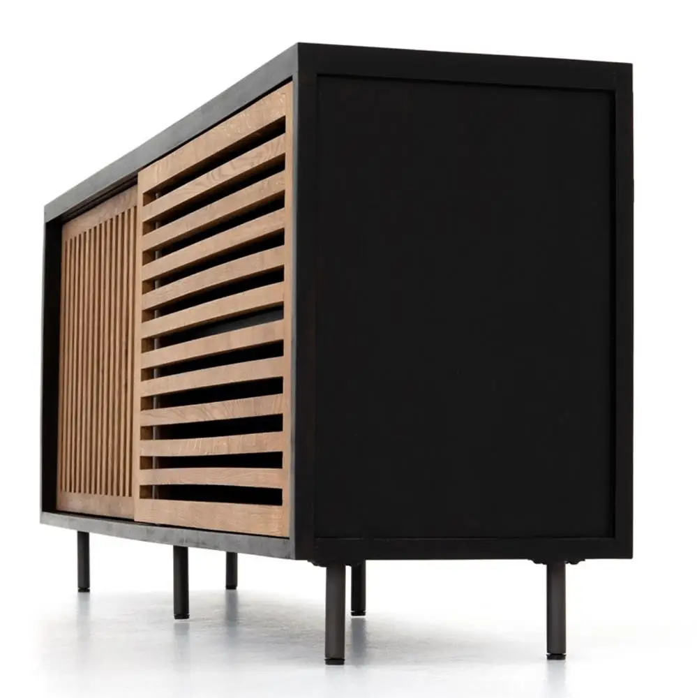 mango wood storage cabinet buffet commode sideboard