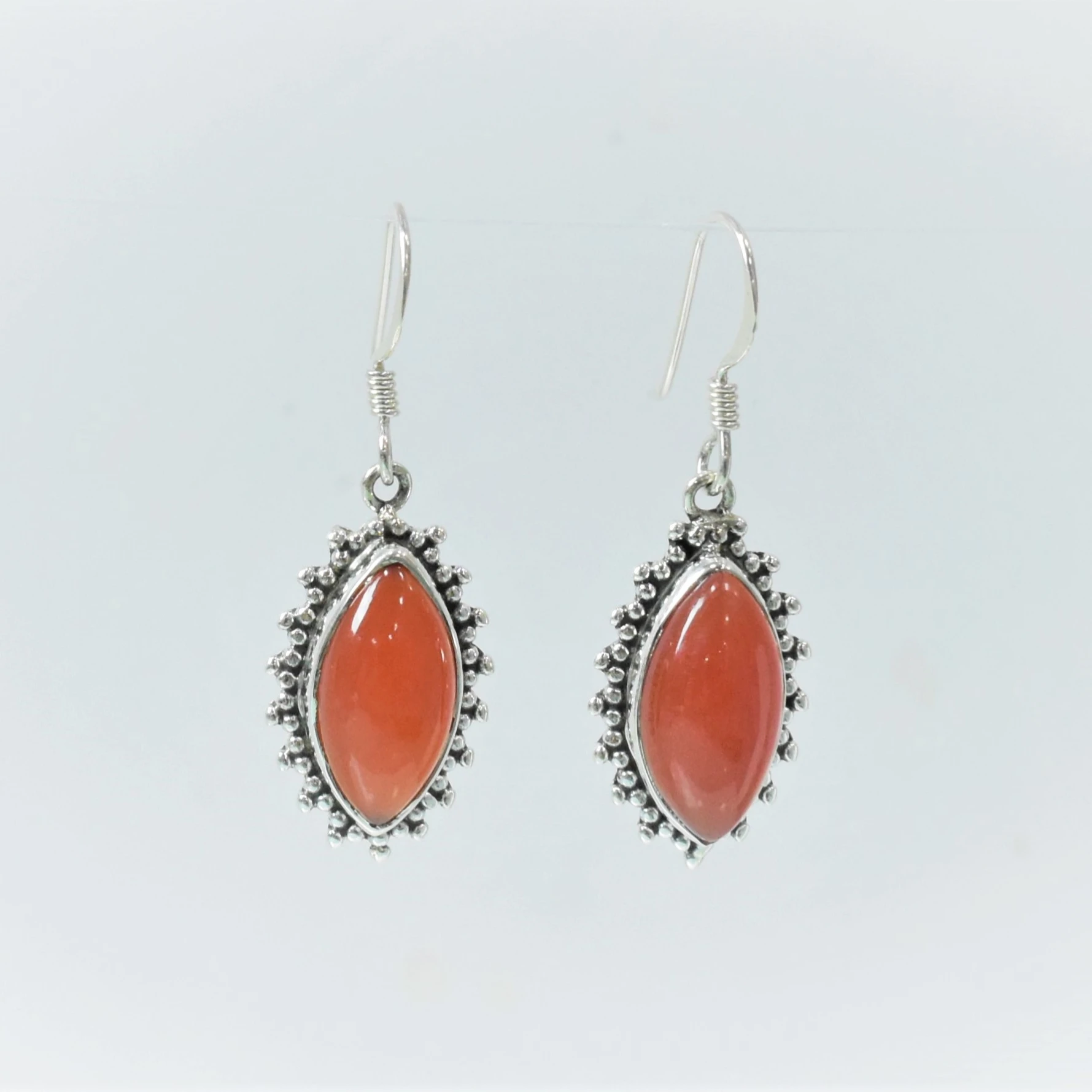 Trendy and Fashionable 925 Sterling silver EARRING WITH RED ONYX gemstone