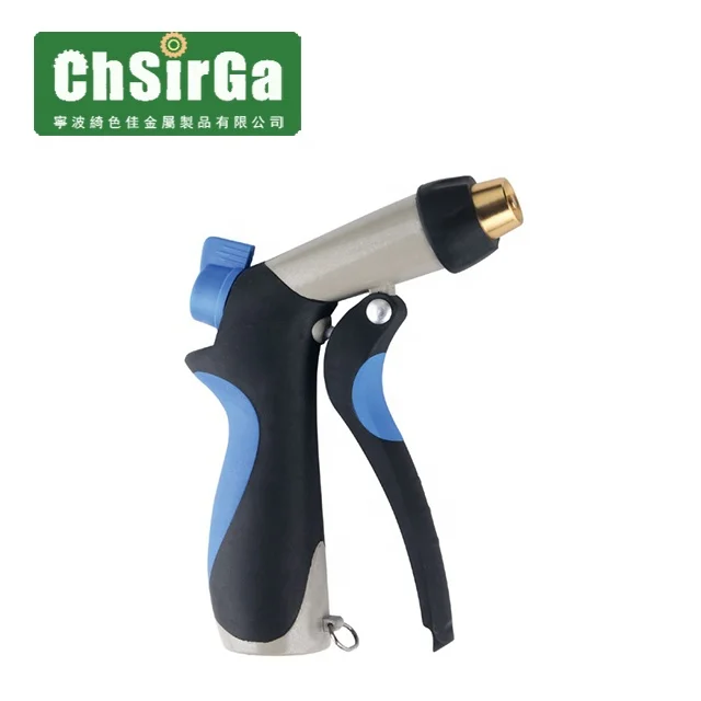 Garden Water Front trigger memory tip , soft grip metal hose spray nozzles, brass tip