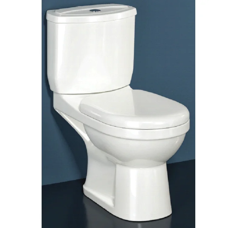 Aqua EWC Two-Piece Water Closet Ceramic & PP Material Hydraulic Slow Seat Cover Dual Flusing System S Trap P Trap Bathroom Use