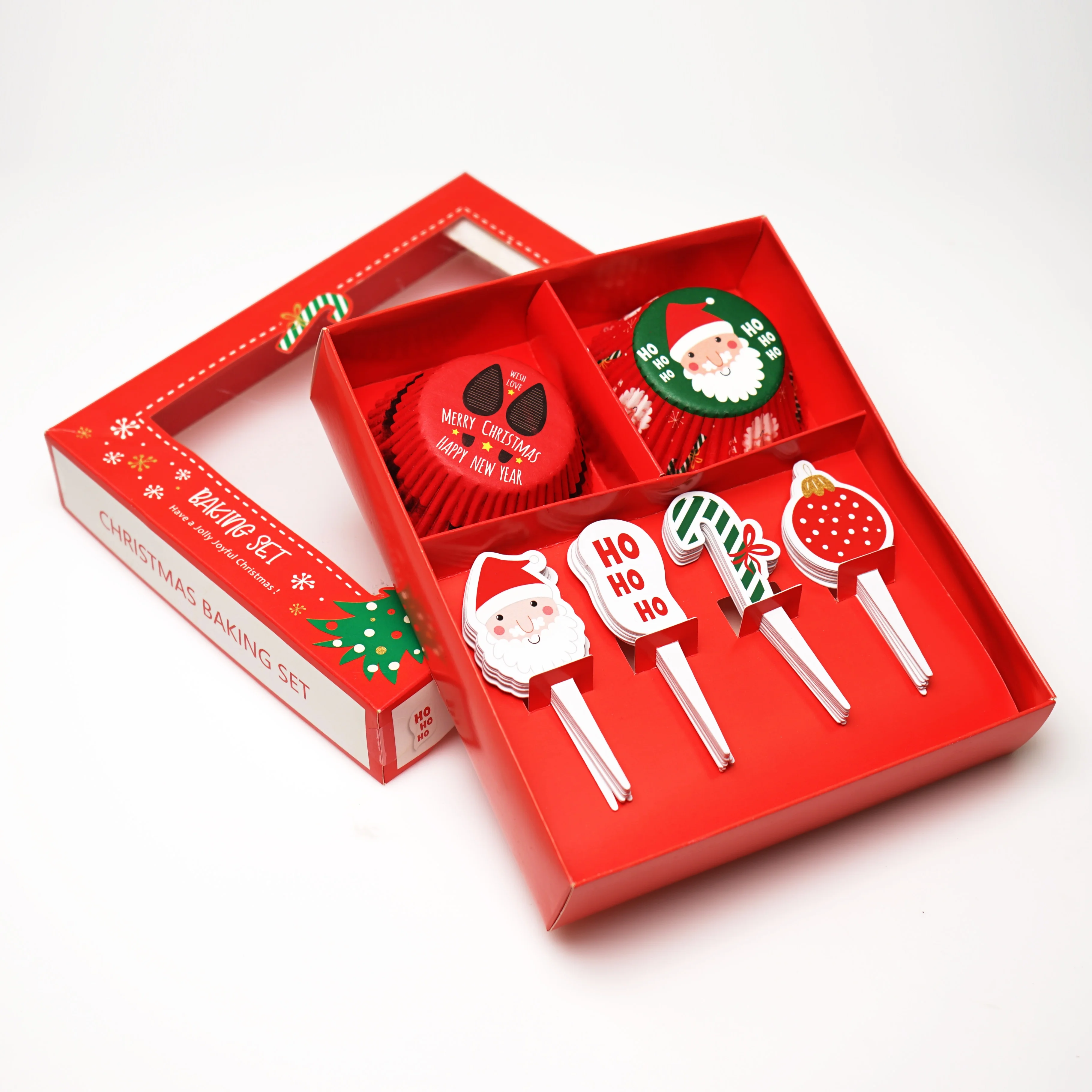 Christmas Baking Set Customized Printing Spatula Disposable Paper Cup Cupcake Mould