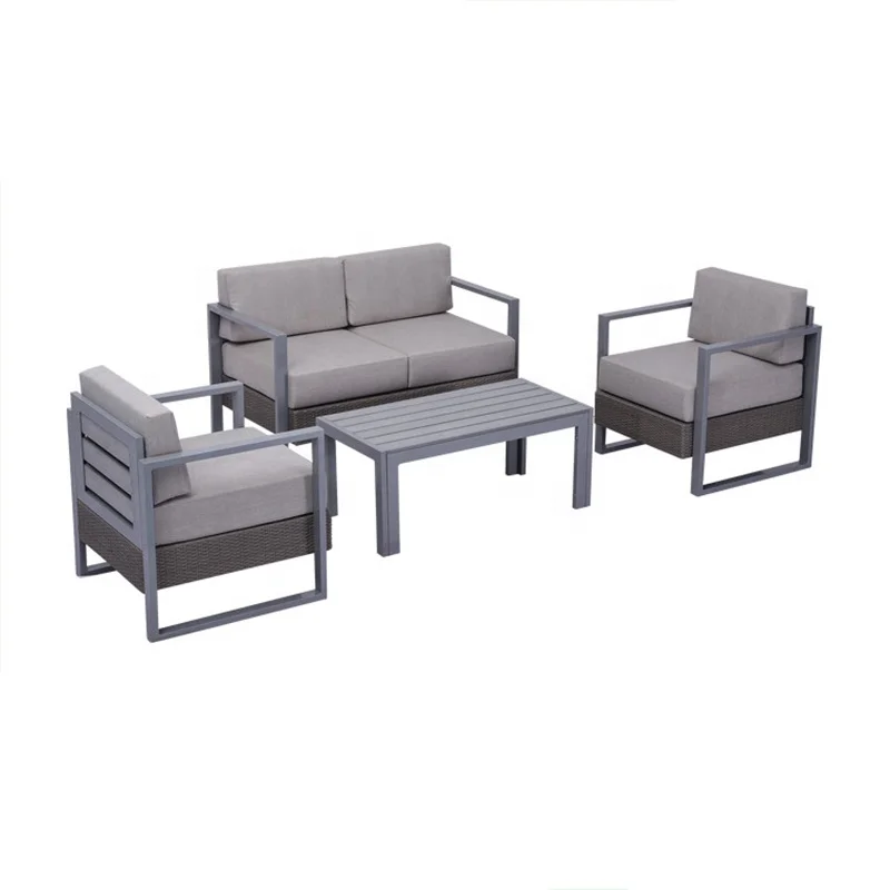 Hot Sale Professional OEM Factory Waterproof UV Protection Outdoor Furniture Aluminum Alloy Garden Sofa Set