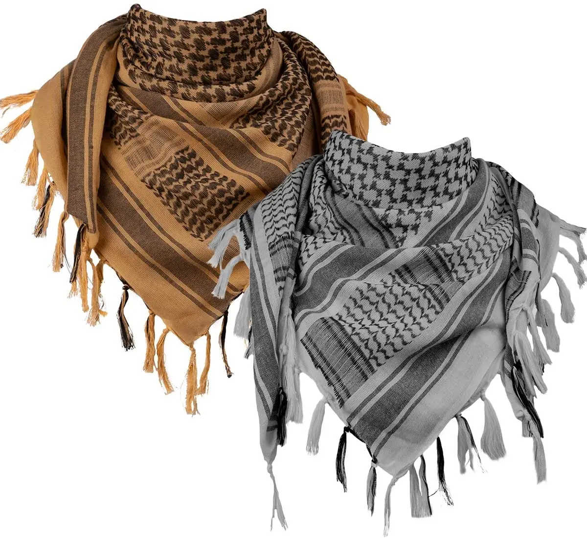 100% Cotton Shemagh New Tactical Keffiyeh Desert Head Neck Scarf Bandana for Men & Women Hijab