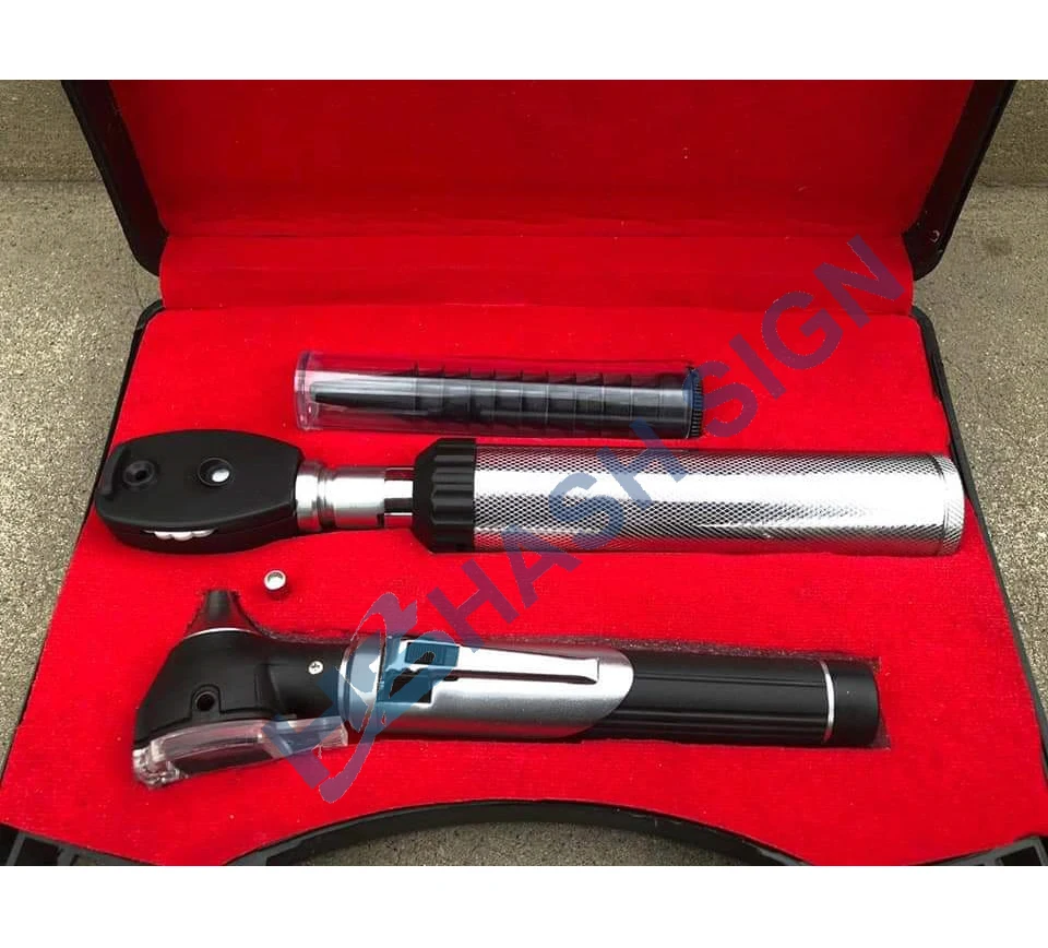 Fiber Optic Mini LED Ophthalmoscope Otoscope Combo Set