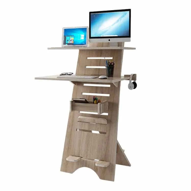 Office Ergonomic Standing Desk Height Adjustable Laptop Sit and Stand Computer Desk