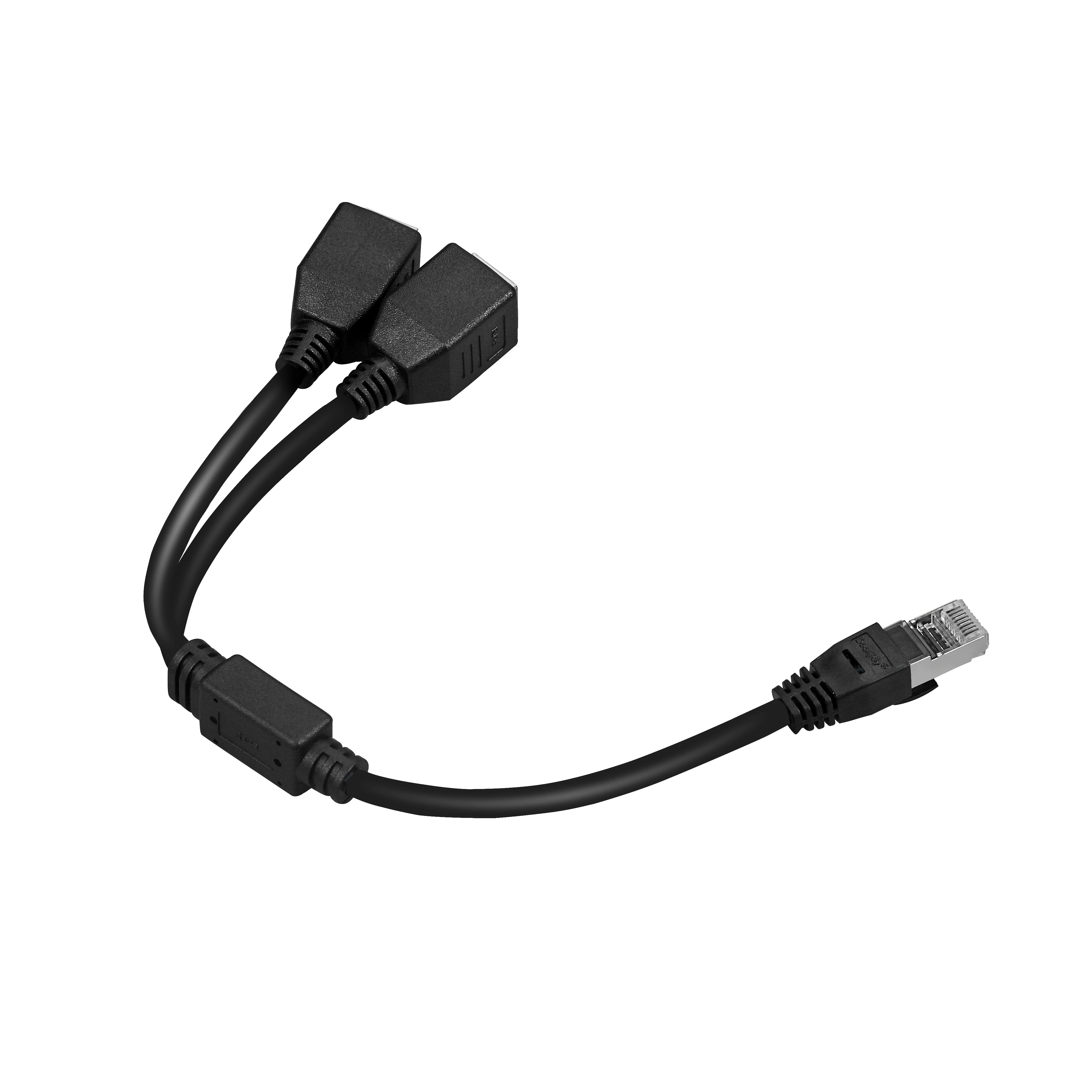 
DOONJIEY RJ45 Network 1 to 2 Port Ethernet Adapter Splitter RJ45 Male to 2 x Female LAN Splitter Adapter Cable For Cat 5 6 7 