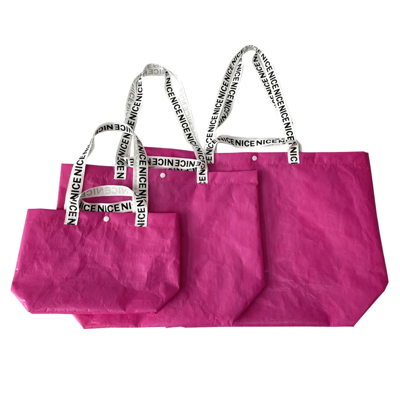 New custom Vietnam large fabric shopping pp lamination PE woven bag with logos
