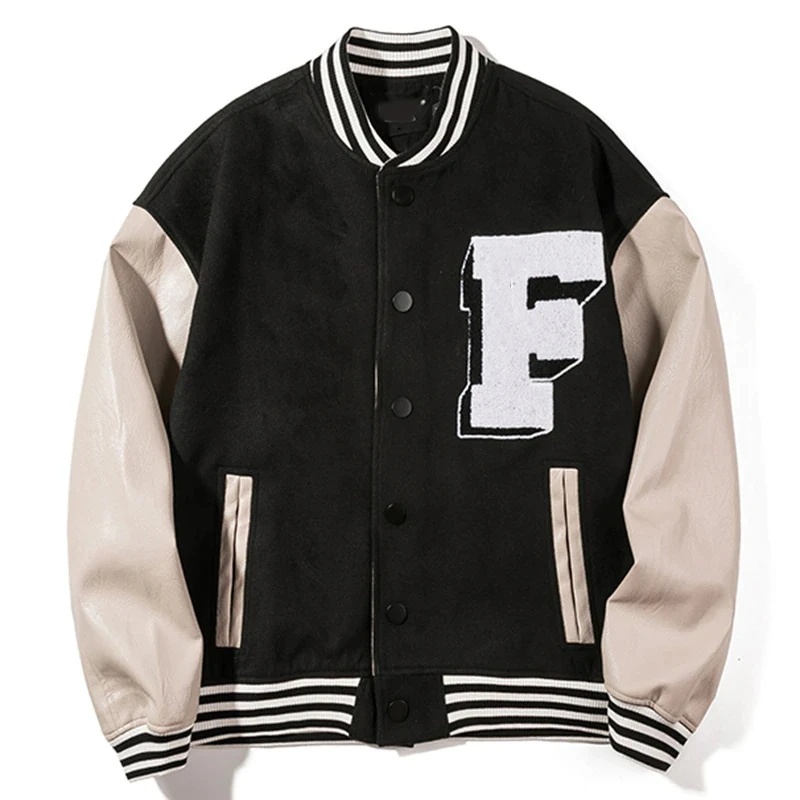 2022 Hip Hop Embroidery College Jackets Mens Patchwork Color Block Bomber baseball Jacket Women Baseball Coats Unisex