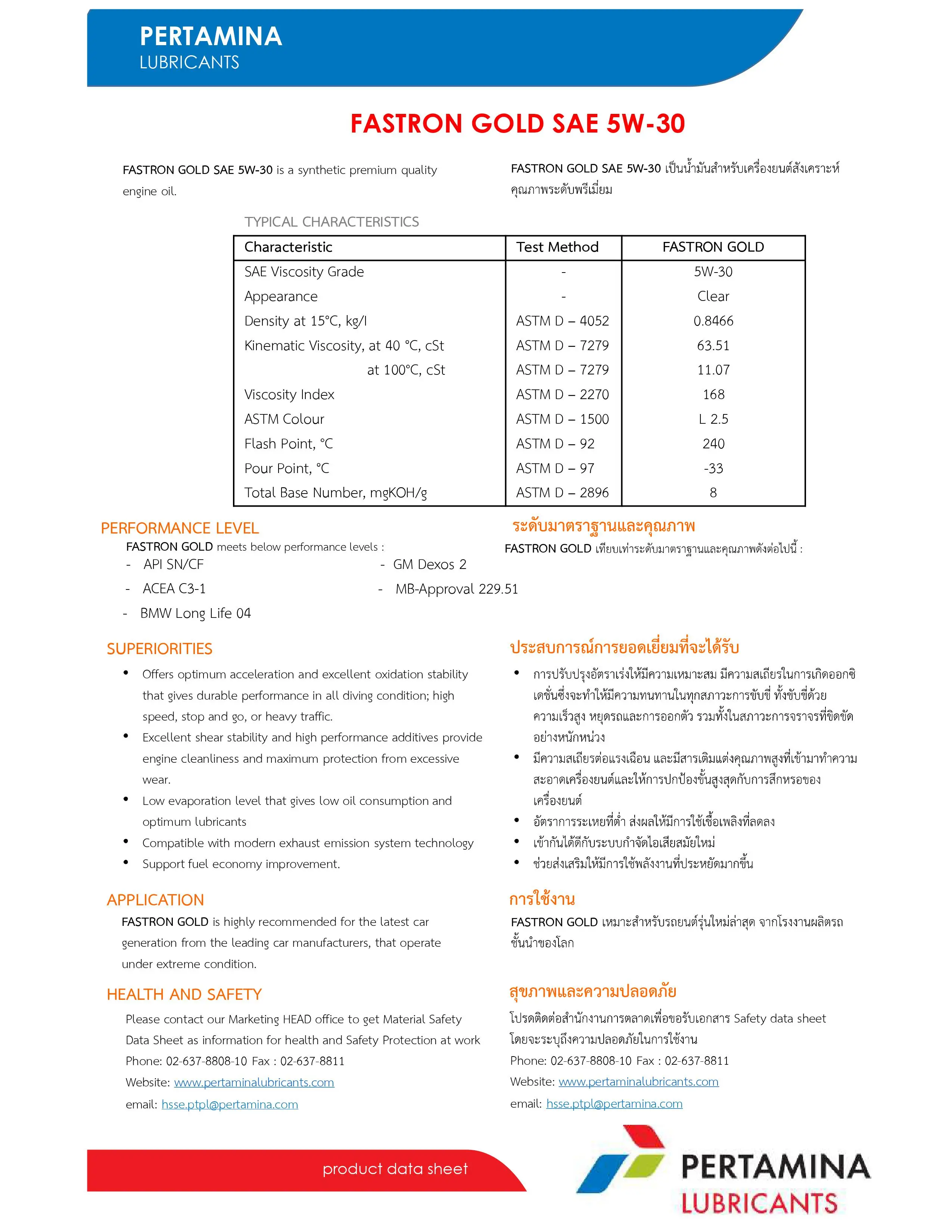 Масло для бензинового двигателя Fastron Gold Api SN 5w-30 высокопроизводительное синтетическое масло премиального качества из Таиланда