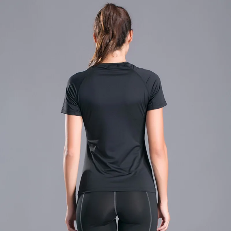Vedo Fitness Shirt Dropshipping Custom Logo Polyester Fitness Wear Compression GYM Clothing Dry Fit Women Fitness T Shirt