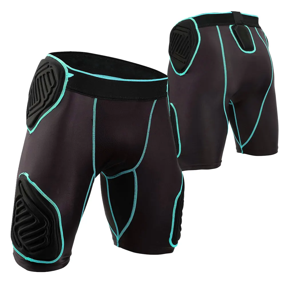 Men Cheap Price American Football Girdle Padded 5 & 7 Padded Pant Football Girdle Short with custom logo
