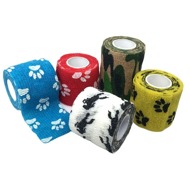 
Self-Adherent Bandage Rolls First Aid Strapping Self Adhesive Sports Strap Bandage Wrap Stretch Elastic Thumb Protect Wrist 