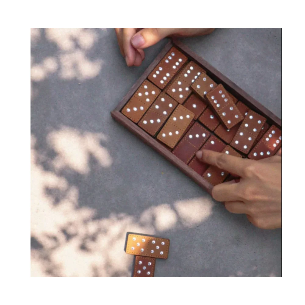 Natural Wood Wooden Domino Box Made in Vietnam
