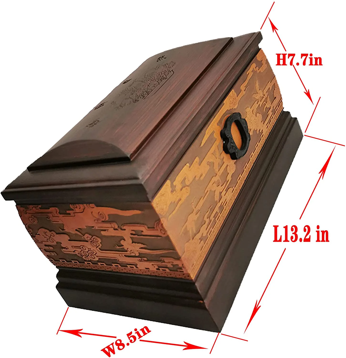 Medium Size Hand Carved Solid Wood Cremation Urn Box Human and Pets Memorial Wooden Urns for Loved Ones Wholesaler and Supplier.