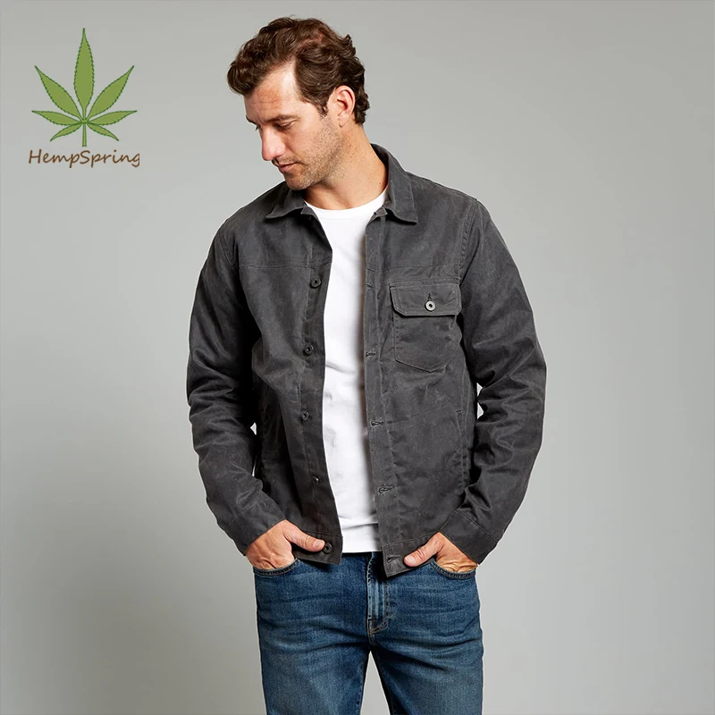 Высококачественная конопляная куртка HempSpring, натуральная Экологически чистая конопляная Органическая Хлопковая мужская футболка под заказ Конопляный домкрат