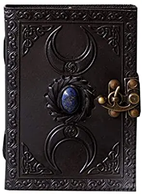Leather Handmade Paper Handcrafted Regular Diary Notebook/Journal with moon