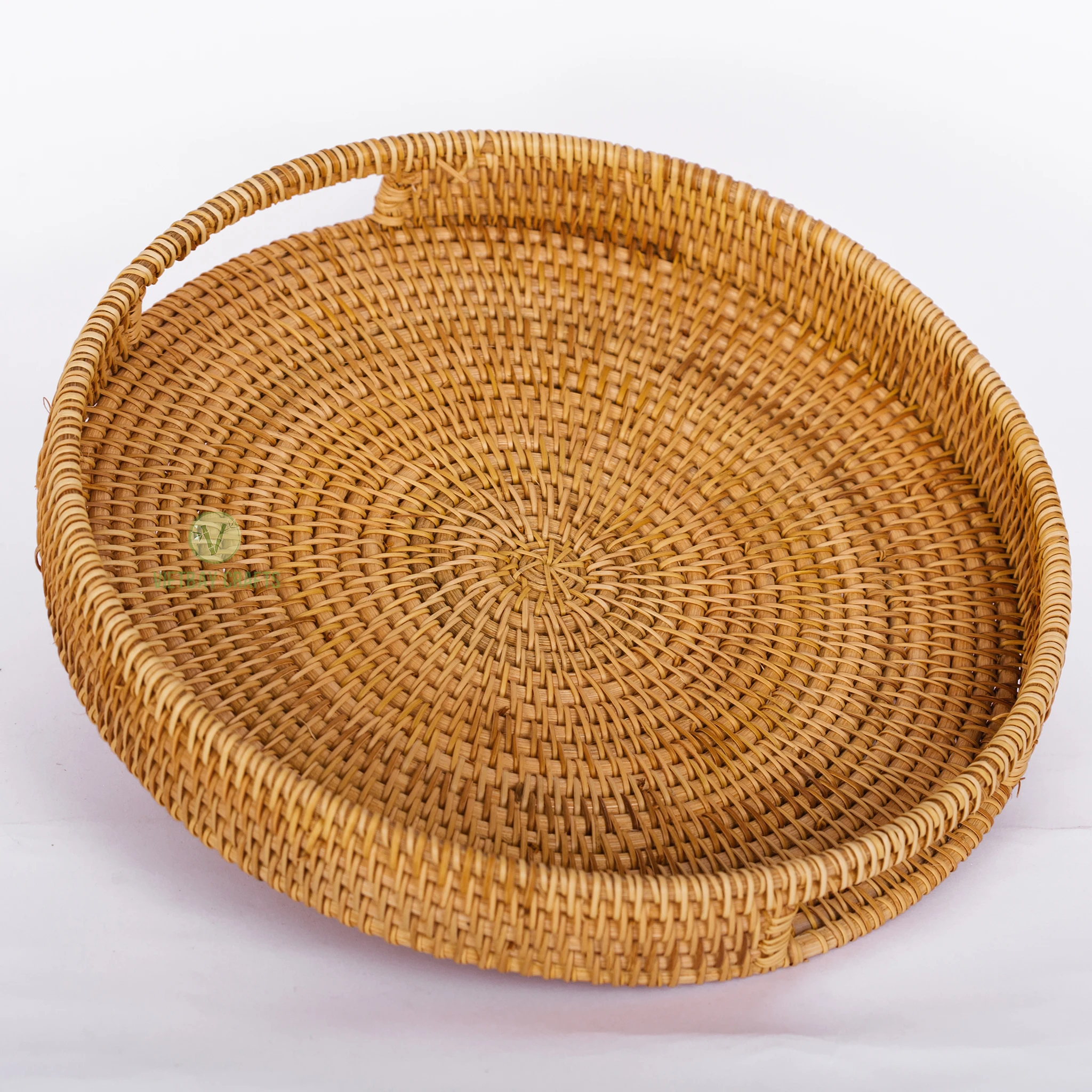 Hot Item Rattan Wicker Woven Food Serving Tray Made in Vietnam