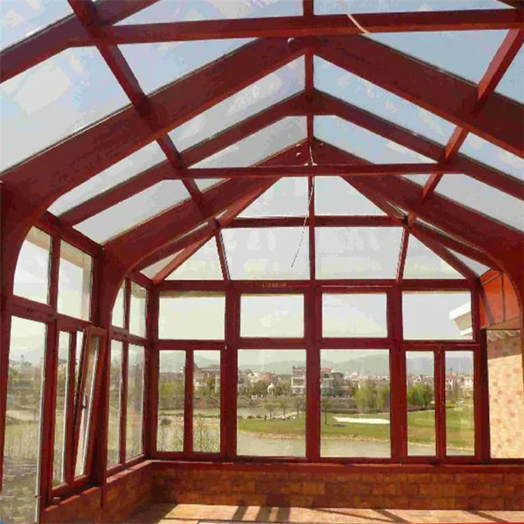 Автоматическая стеклянная консерватория стеклянный дом беседка теплица уличный павильон наклонная крыша