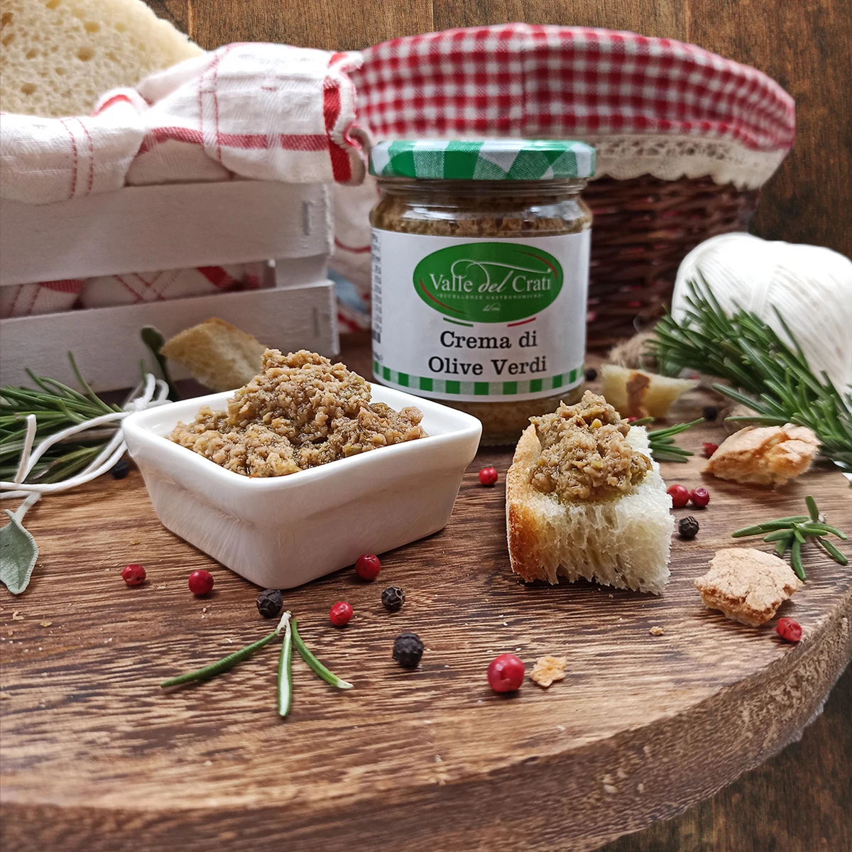 Green Olive Cream | Italian spread cream with green olives and spices in olive oil | 180 gr