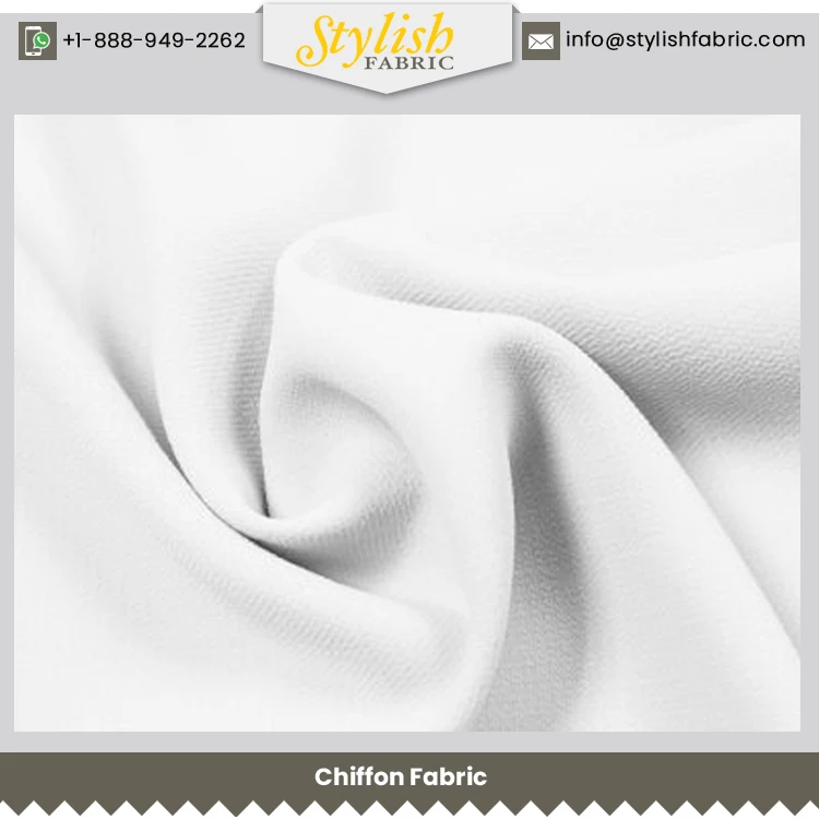 Modern Design Premium Quality Luxurious 120 GSM 100% Polyester Chiffon Fabric