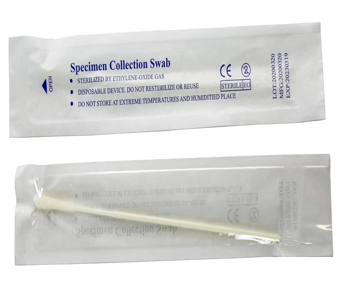 Swab Nasal Sterile Flocked Oral Swabs 100% Nylon In White Color 150 mm For Sampling From Saris And Things