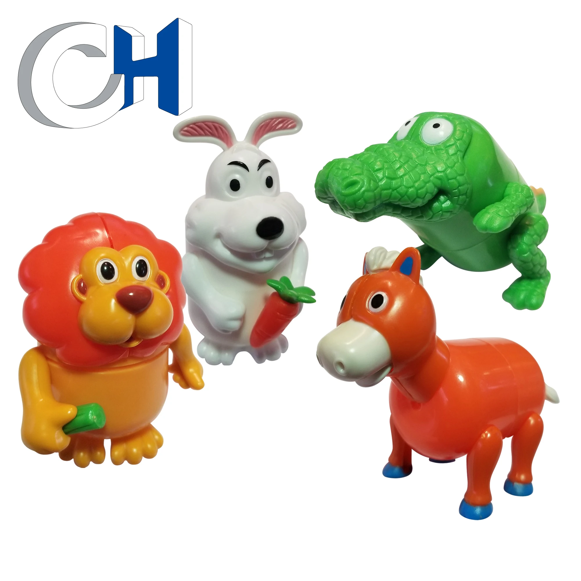 Factory price Funny Multicolor plastic Animal toys in capsule
