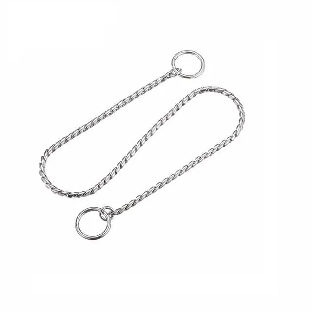 High Quality Pet Products Metal  Brass  Plated  Snake  Chain Chain Dog Show Chain Collar