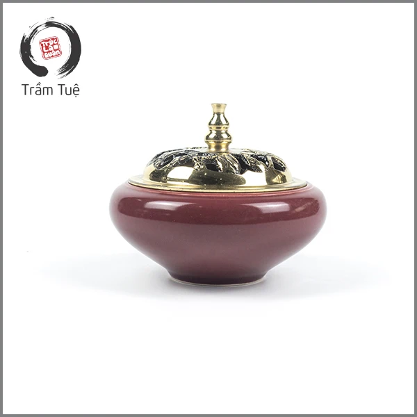 BatTrang Vietnamese Luxurious Ceramic Burner/Holder Incense Agar Wood Oud Coil, Cone, Stick, Chips