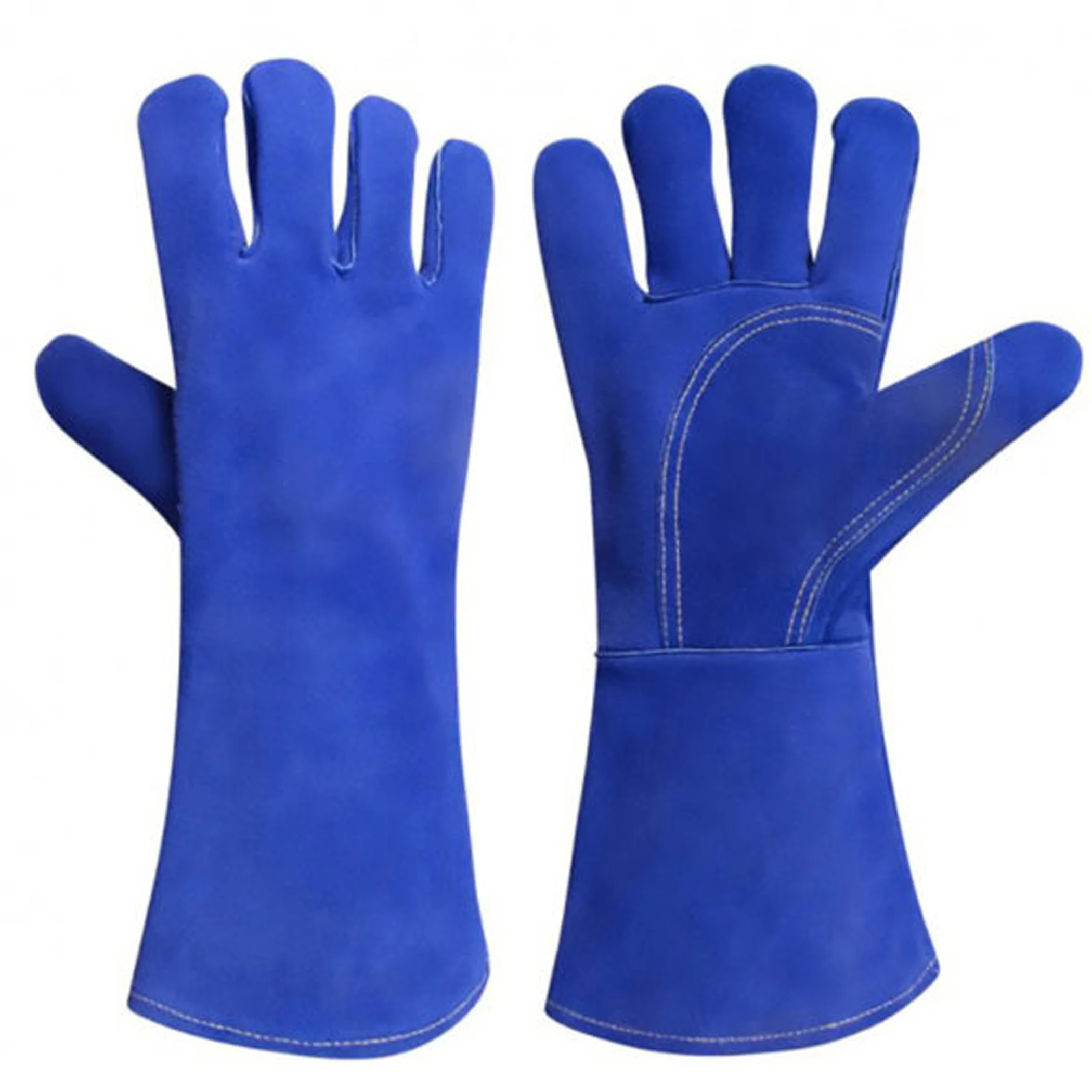 Cowhide Industrial Working Protective Welding Leather Gloves / Hand Protection Leather Welding Glove