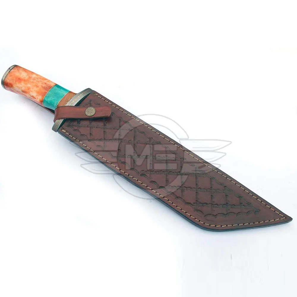  Красивый нож ручной работы из дамасской стали с фиксированным лезвием охотничий Боуи ручка твердого дерева латунными болтами