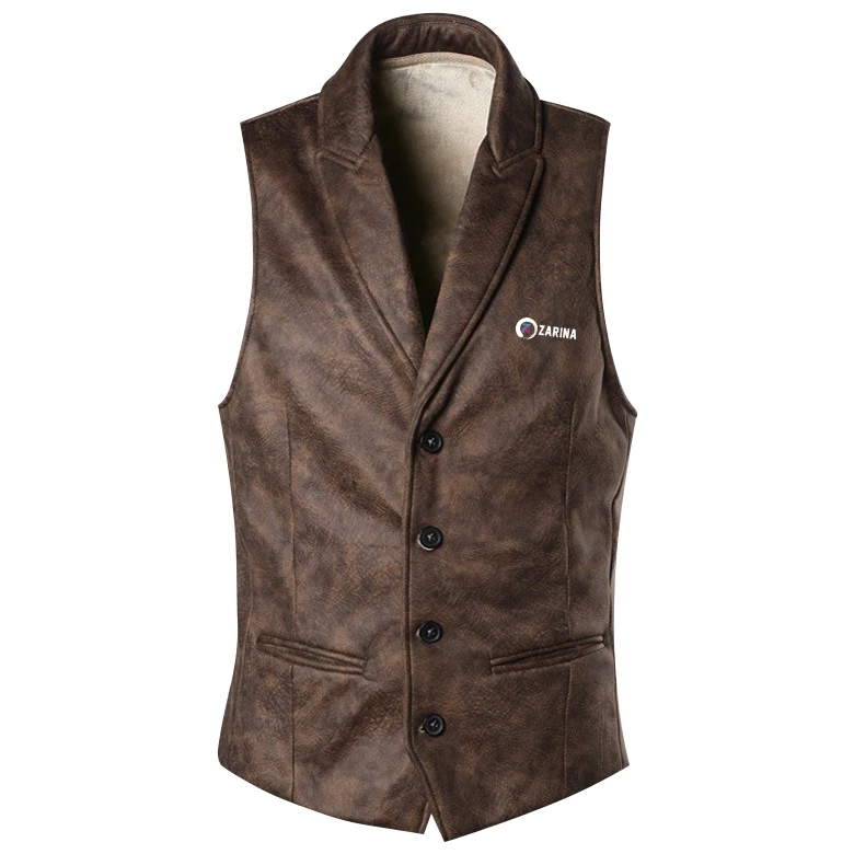 Suede Slim Fit Single Breasted Vest Mens 2022 Brand New Fashion Gothic Steam-punk Victorian Style Waistcoat for Male Casual Vest