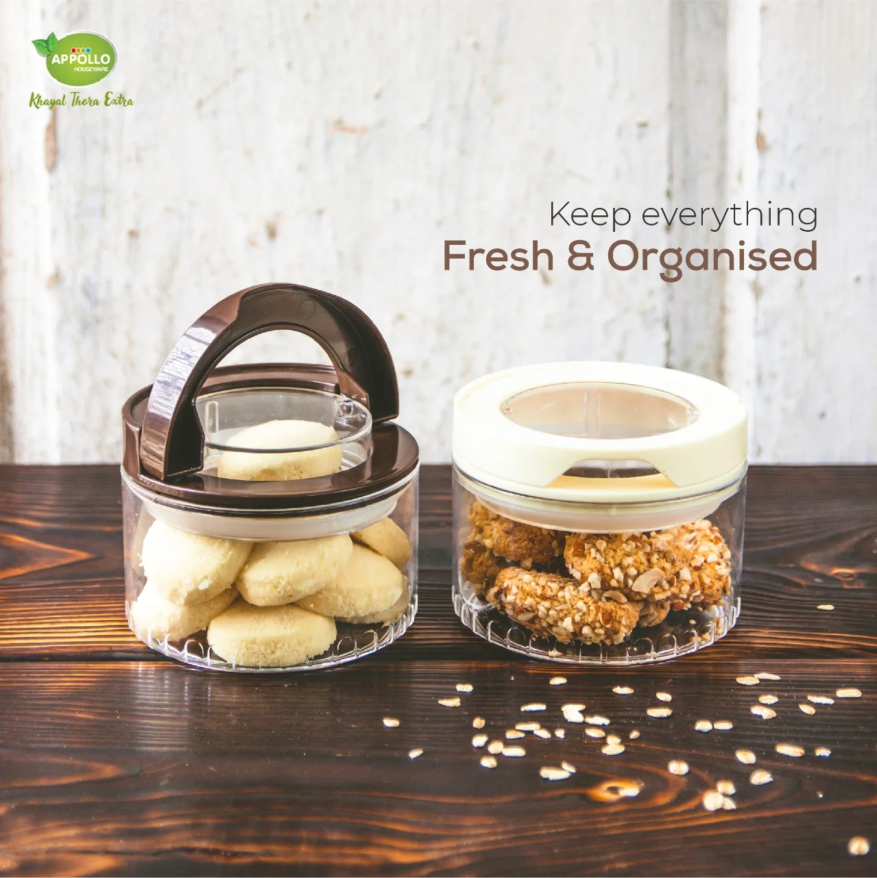 Candy Acrylic Jar Small (600 ml) Multipurpose Food Keeper Jar