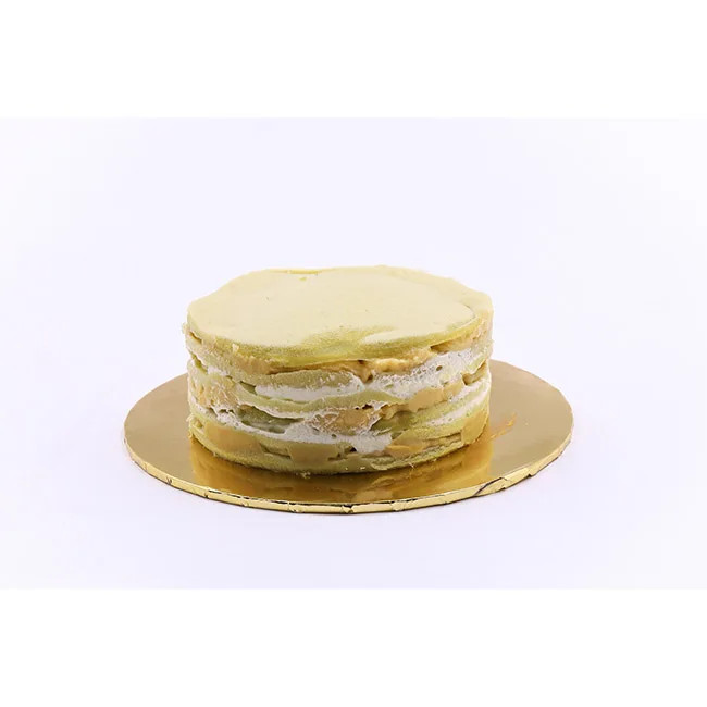 Delicious Yummy Musang King Durian Cake Full Of Rich Durian Cream and Durian Puree Soft Fluffy Texture Best To Bring To Party
