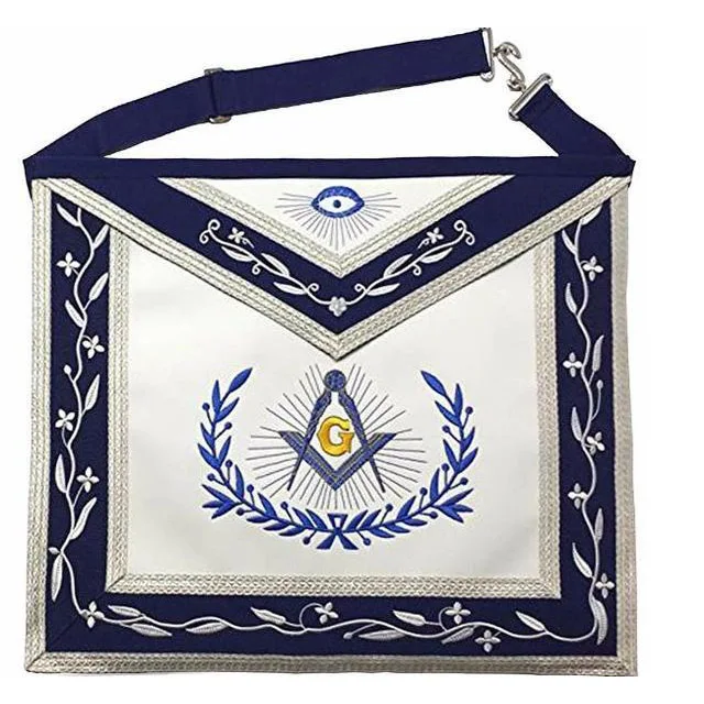 Masonic Master Mason Machine Embroidery Apron Freemasons Apron Wholesale Product