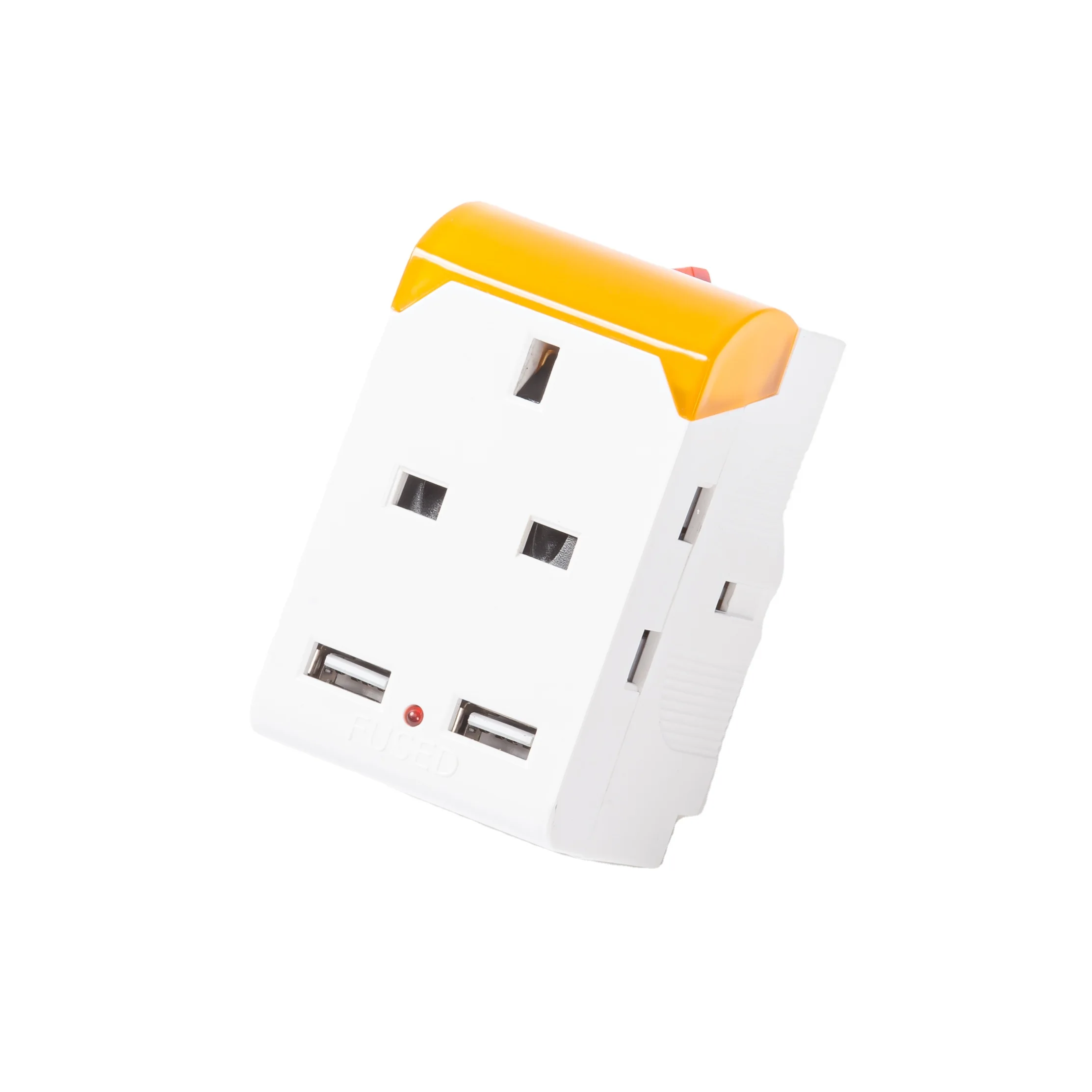 2021 hot all in one multi adapter with 3 UK plugs two  USB ports and LED night light Electrical Equipment Power Adaptor