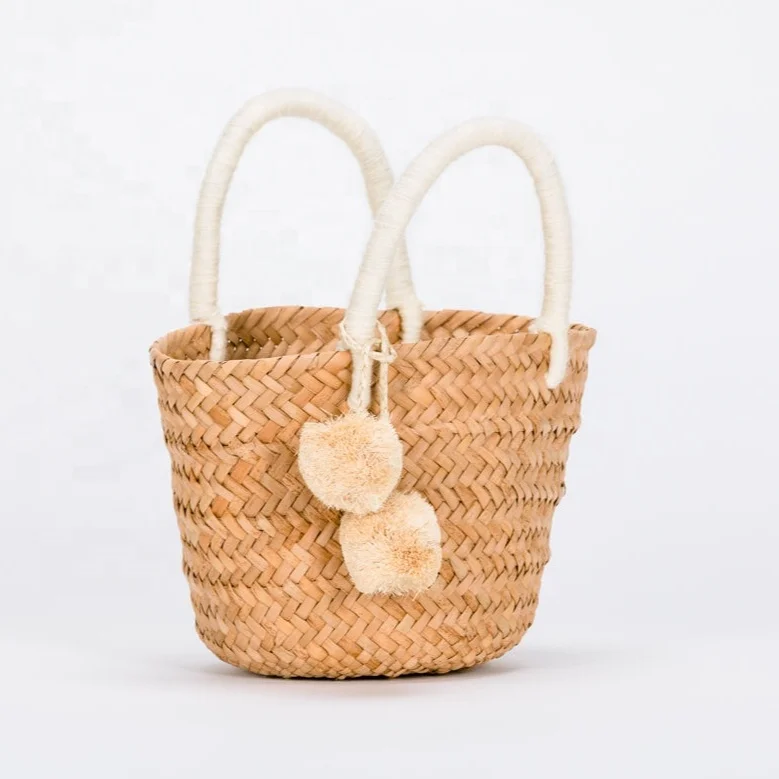 New Design Style High sense of woven summer Leisure bag Woven Straw Beach Mini Bag Handbag Basket For Girls