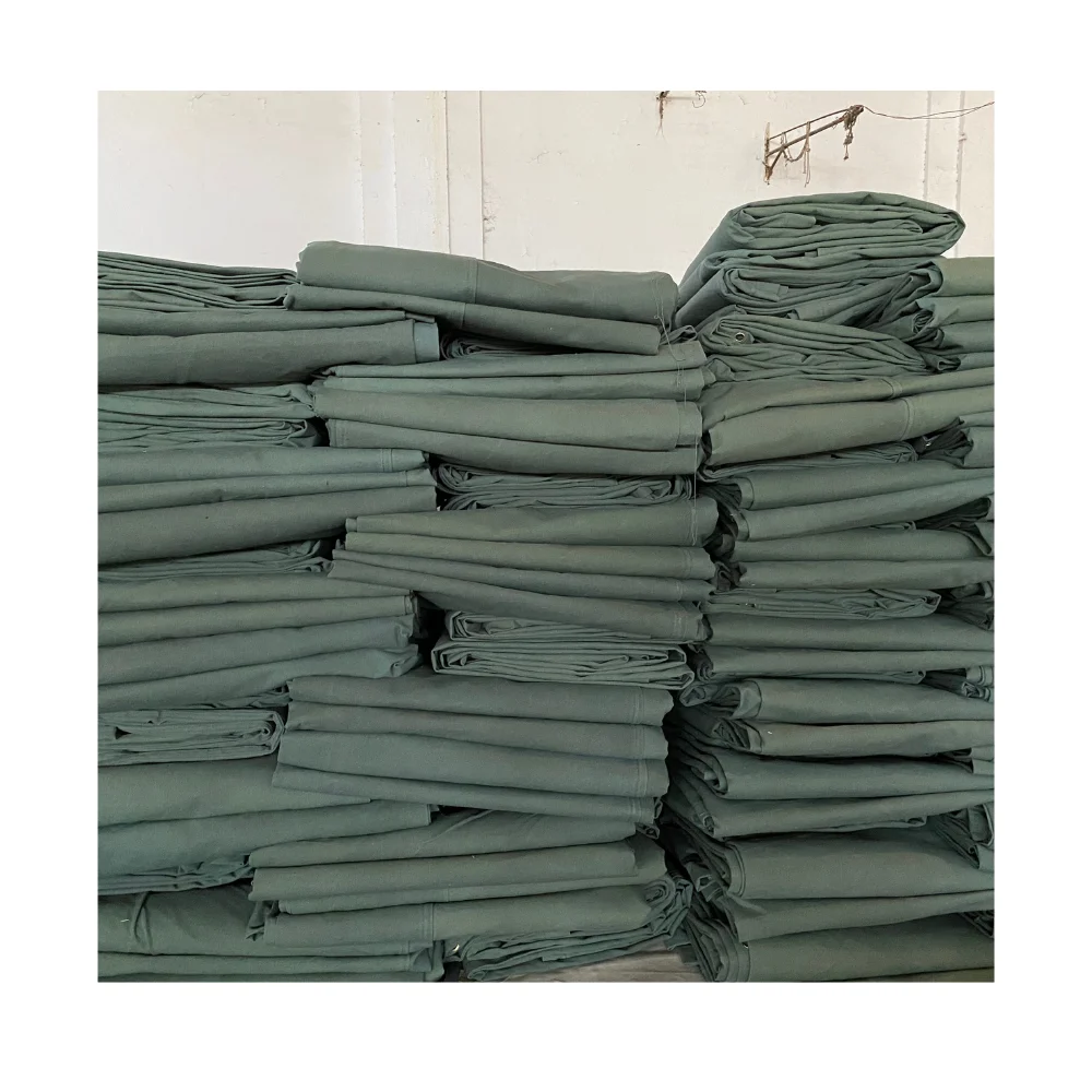 Wholesale Cheap Price Heavy Duty Waterproof Green Canvas Tarpaulin 16 oz Truck Cover Tarpaulin Cotton or Poly Cotton Canvas