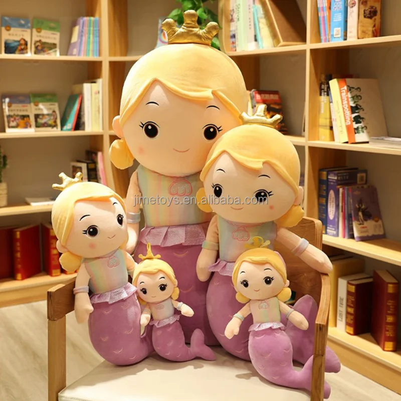 JM9145 30cm Soft Velboa Plush Mermaid Toy Rag Doll for girls