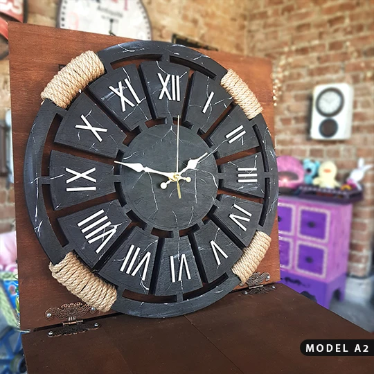 Best Price Wholesale Product - Wooden Handmade Wall Clocks with Rope- Best Clock