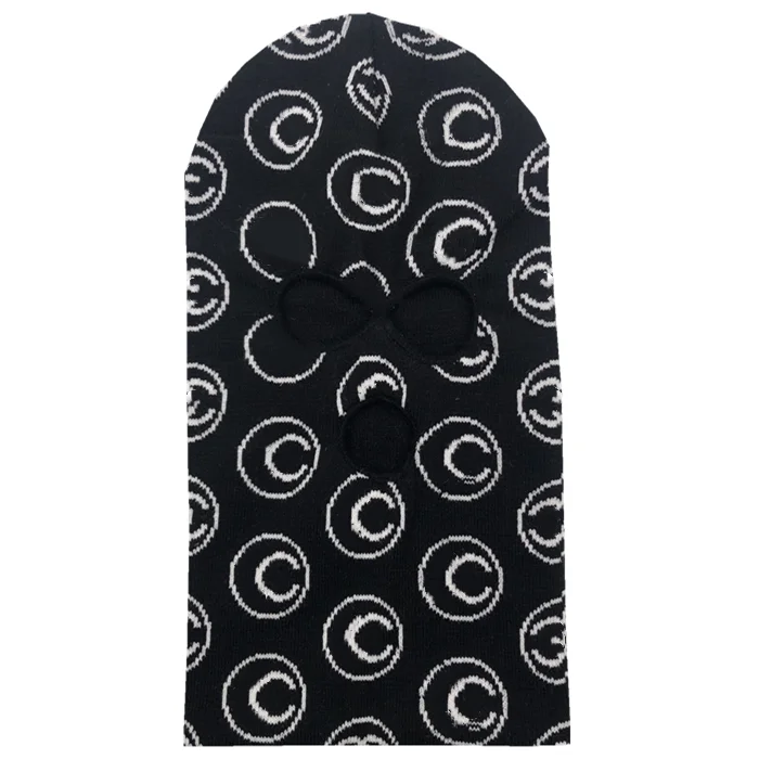 
Wholesale Acrylic Knitted Mens Sports skull Face 1 2 3 Three Hole Black Ski mask hood Embroidery Logo Neon Custom Balaclavas 